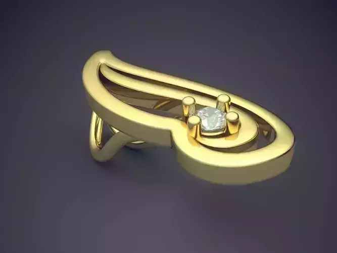 Pendant With Diamond 3D print model
