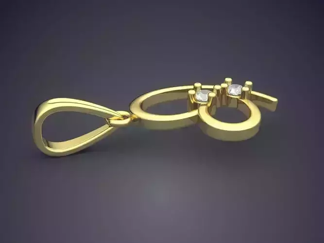 Heart Shape Pendant With Diamonds