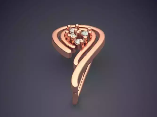 Drop Shape Pendant With Diamonds