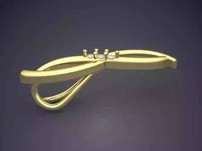 Pendant gold ring with infinity symbol