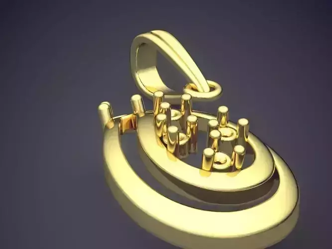Pendant gold 3D print model