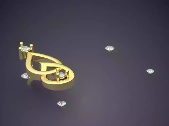 Pendant With Attachable Diamonds 3D print model