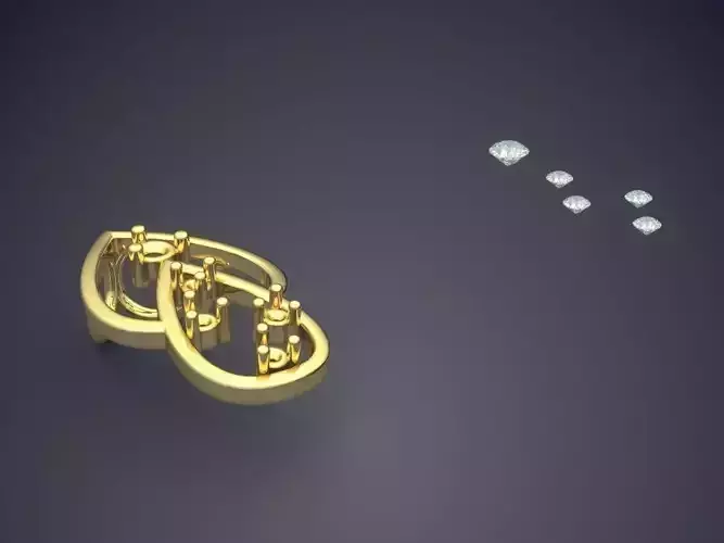 Pendant With Attachable Diamonds 3D print model