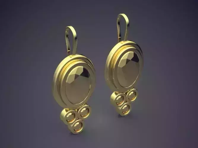 Earrings pair of gold