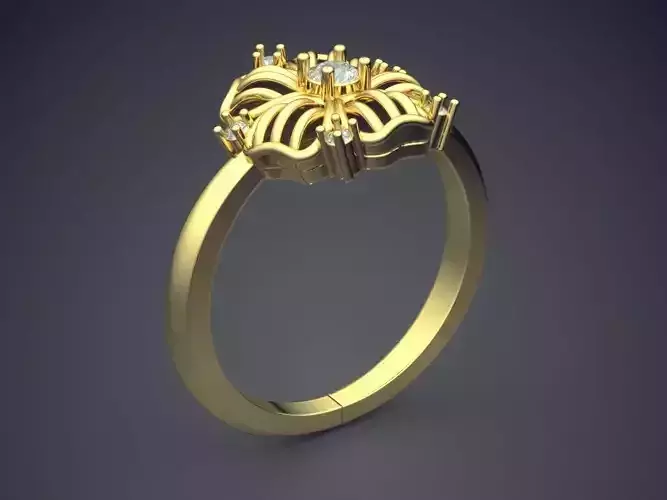 Flower-shaped Ring FR-33 3D print model