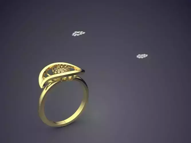 Ring With Attachable Diamonds FR-18A
