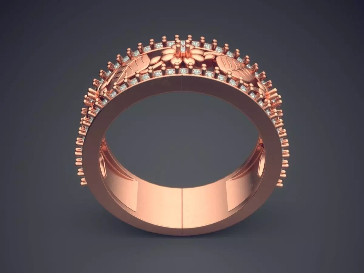 Nature Motif Ring FR-15 3D print model_2