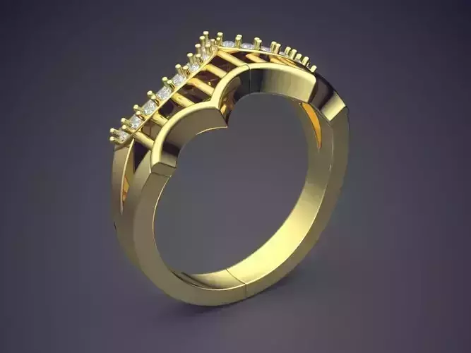 Unique Curved Ring FR-14 3D print model