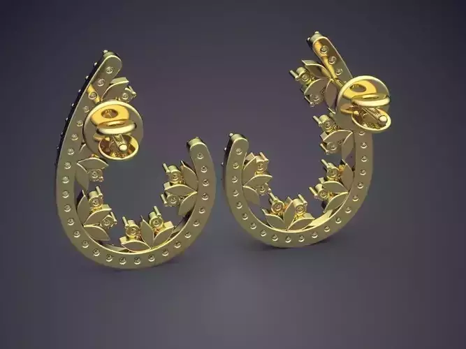 Detailed Earrings With Diamonds ER-98-new