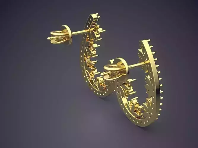 Detailed Earrings With Diamonds ER-98-new