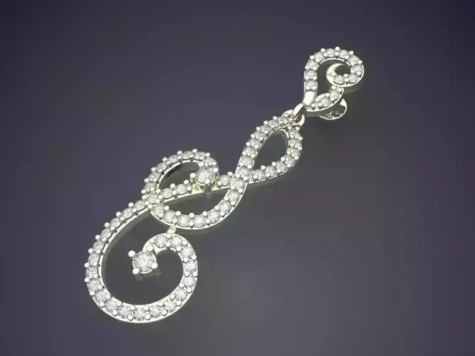 Unique Pendant With Diamonds E-9