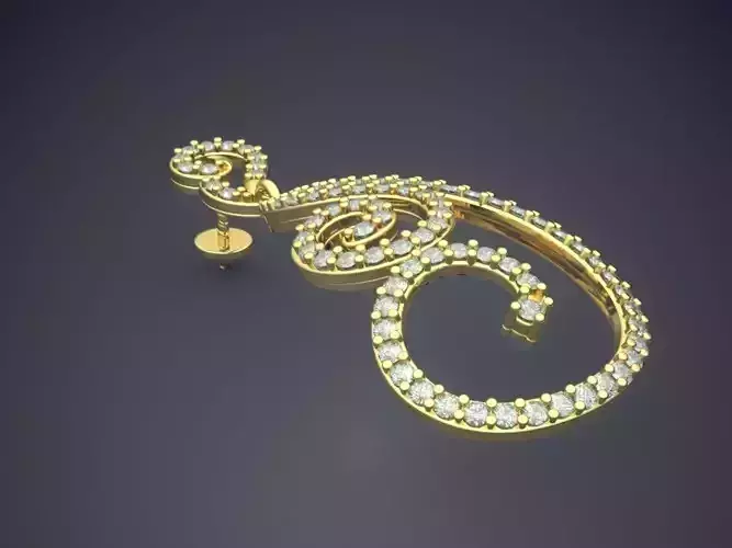 Unique Pendant With Diamonds E-8 3D print model