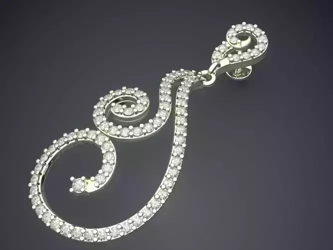 Unique Pendant With Diamonds E-8