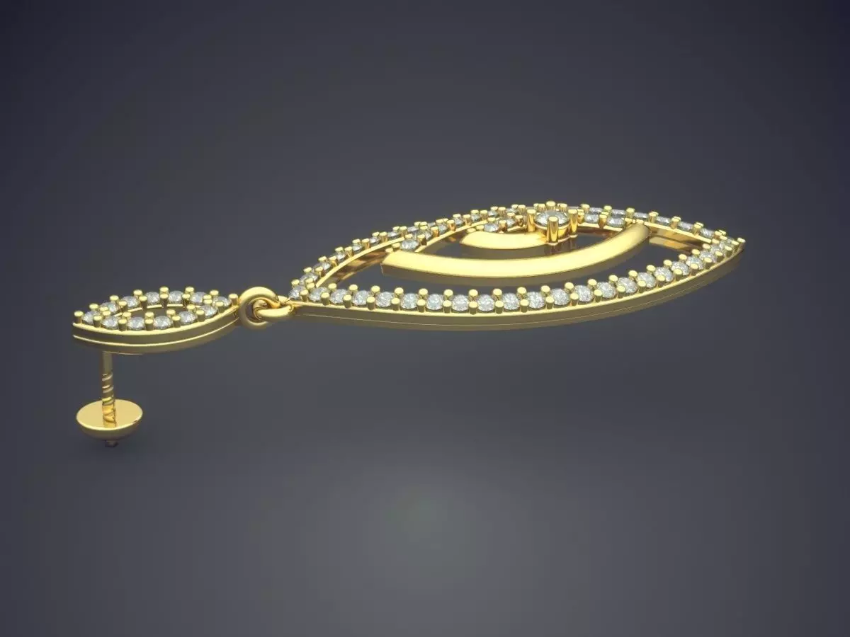 Pendant With Diamonds E-37 3D print model_3