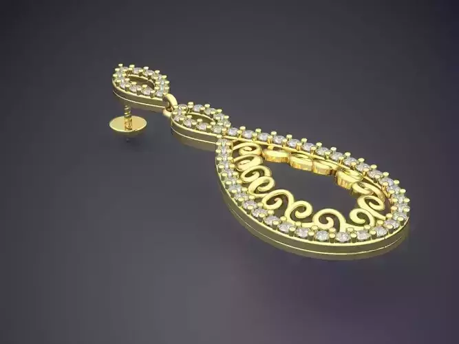 Pendant With Diamonds E-28 3D print model