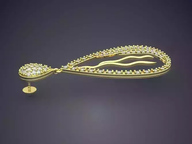 Drop Pendant With Diamonds E-24