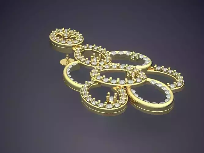 Oval Shape Pendant With Diamonds E-14