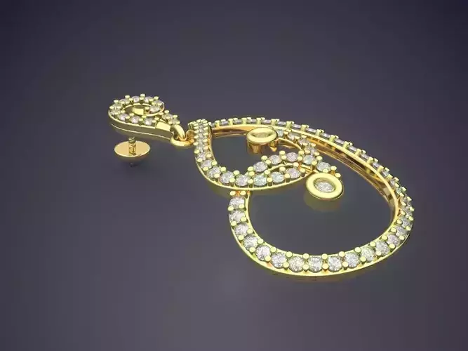 Pendant With Diamonds E-10 3D print model