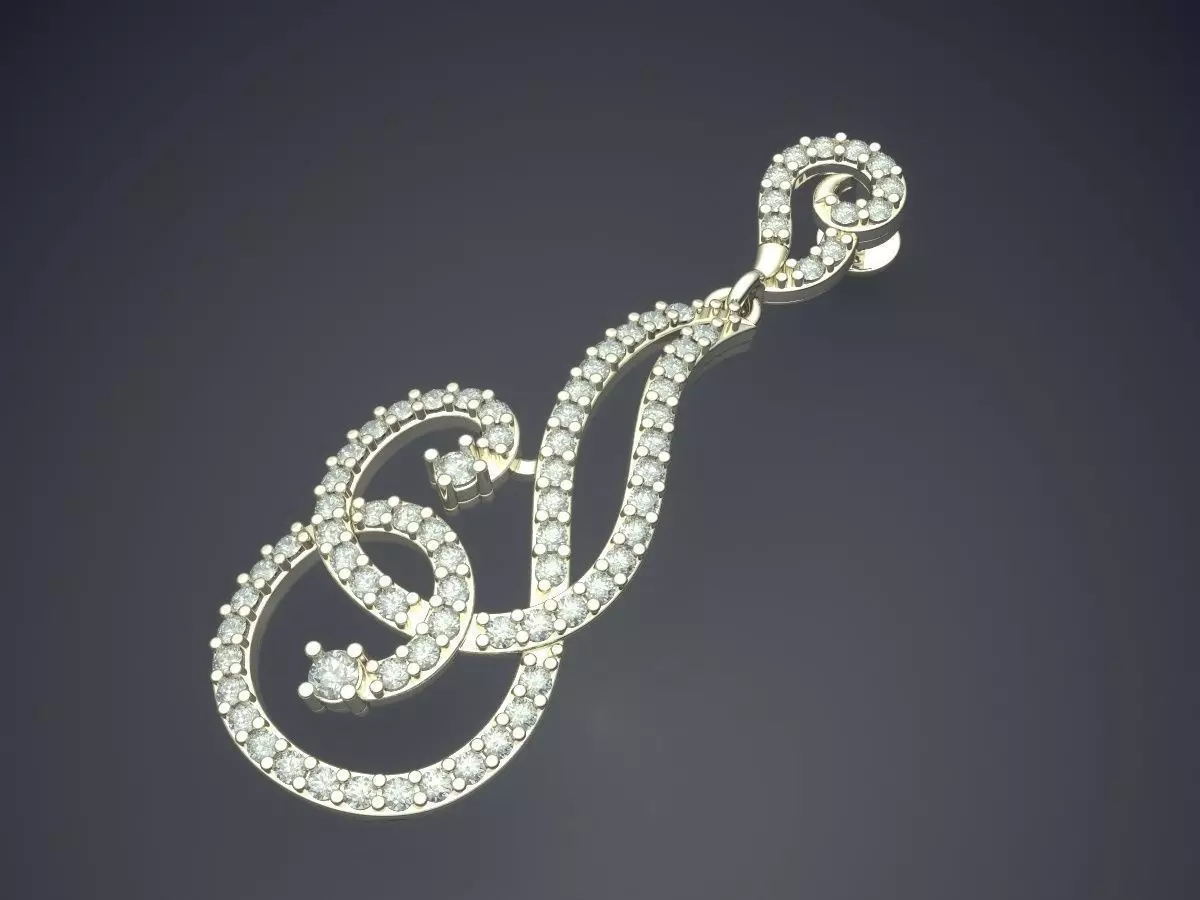 Pendant With Diamonds E-11 3D print model_1