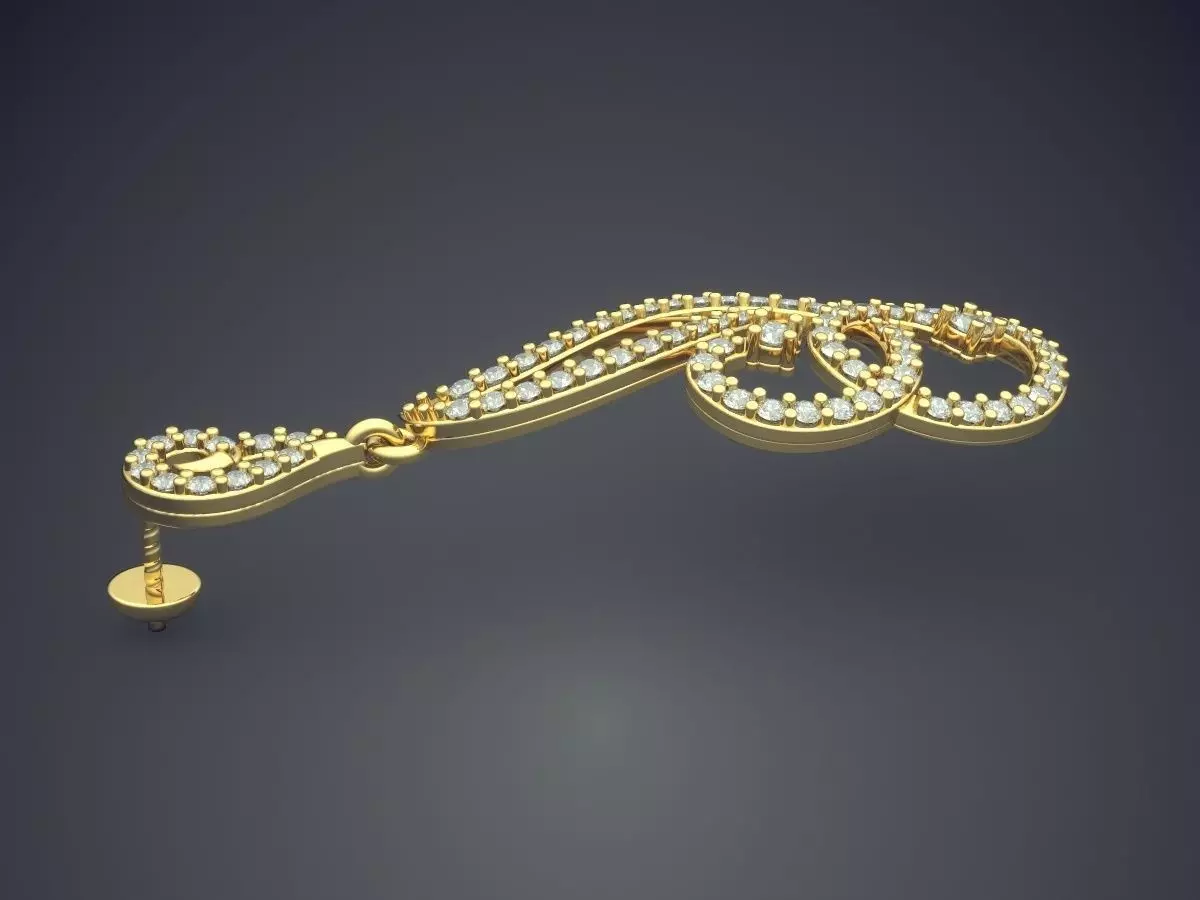 Pendant With Diamonds E-11 3D print model_3