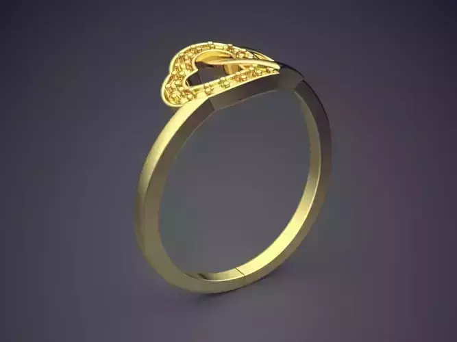 Heart-shaped Ring DGR22 3D print model