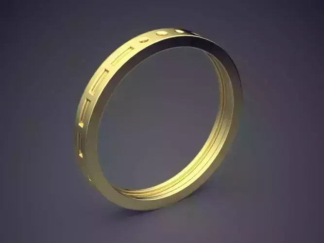 Engraved Ring CRGR045 3D print model