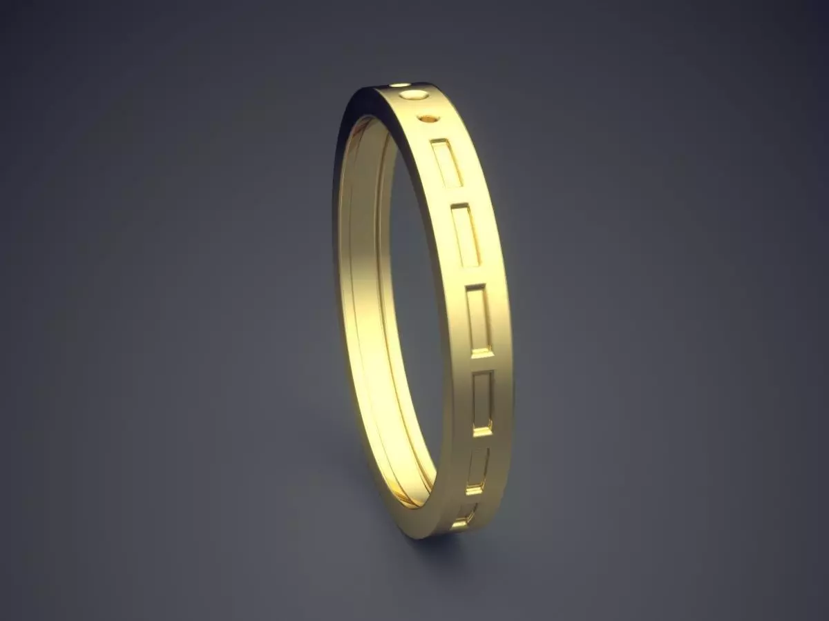 Engraved Ring CRGR045 3D print model_3