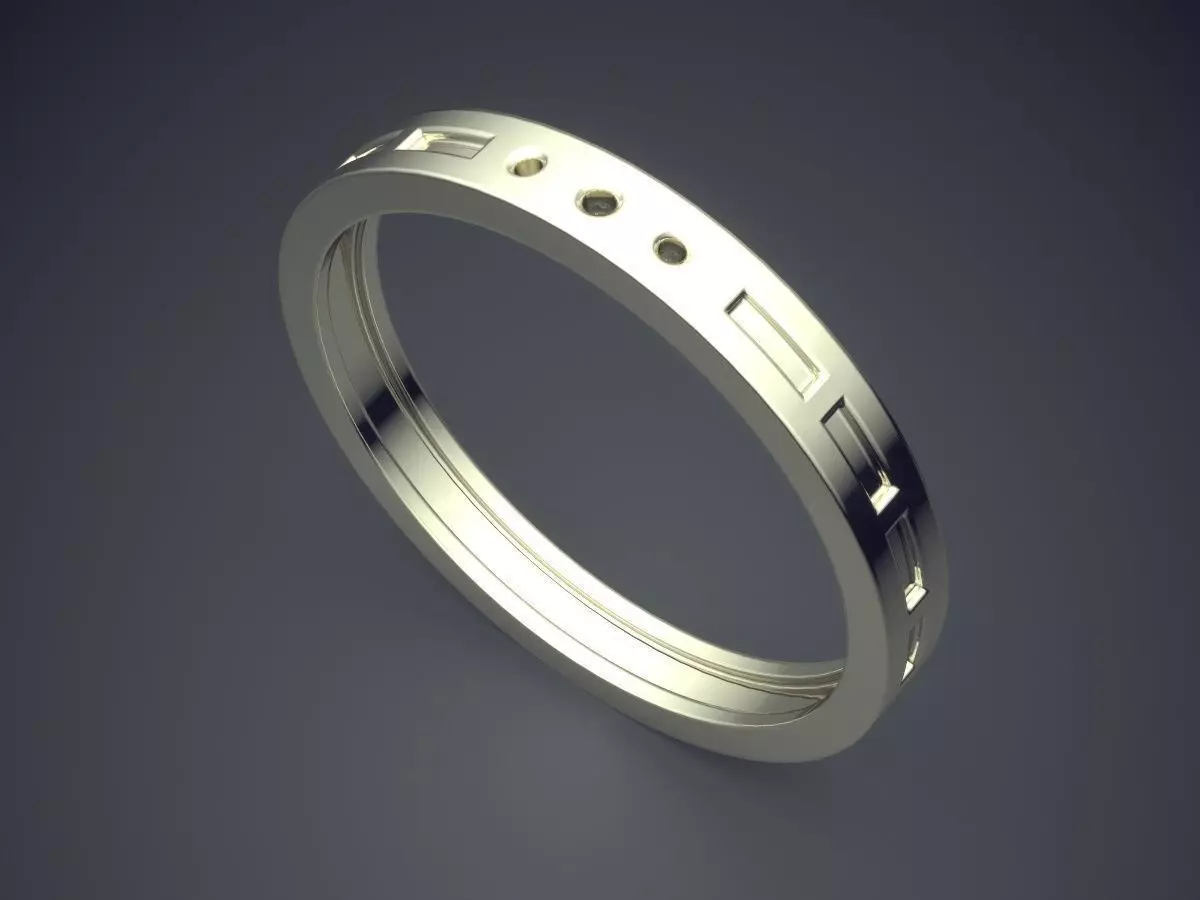 Engraved Ring CRGR045 3D print model_1