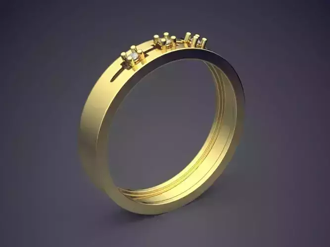 Ring With Diamonds CRGR032 3D print model