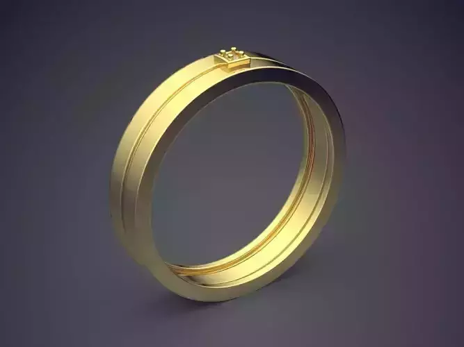 Ring With Small Diamond CRGR013 3D print model