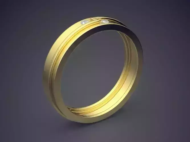 Ring With Small Diamonds CRGR012 3D print model