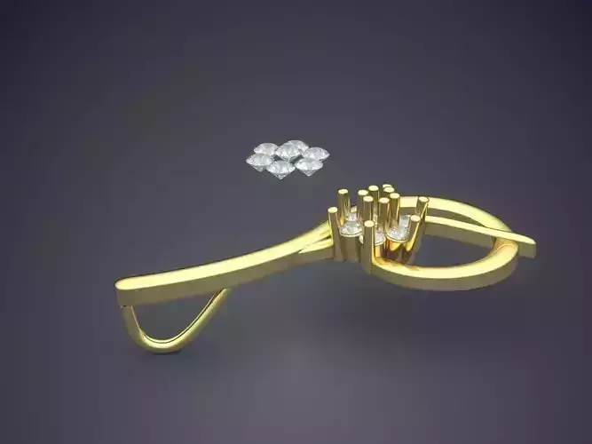 Pendant gold with diamonds