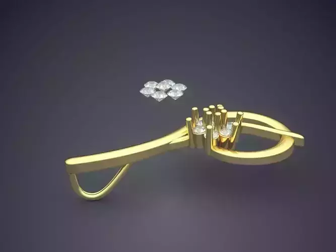 Pendant gold with diamonds