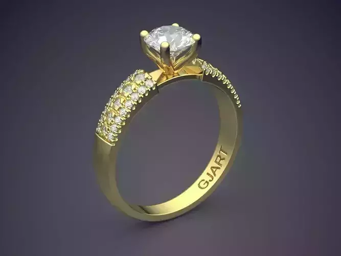 Ring With Diamonds Gjart A-95 3D print model