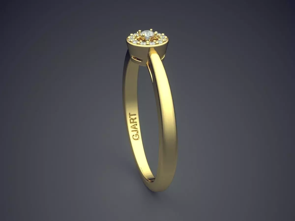 Ring With Diamonds Gjart A-94 3D print model_3