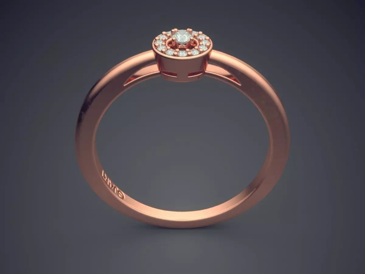 Ring With Diamonds Gjart A-94 3D print model_2