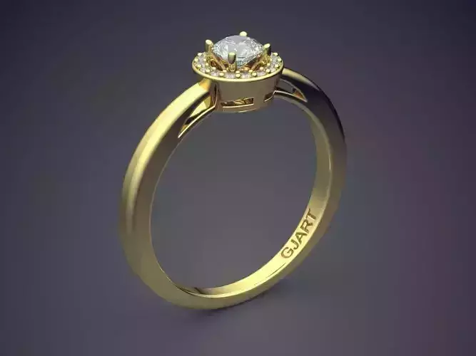 Ring With Diamonds Gjart A-93 3D print model