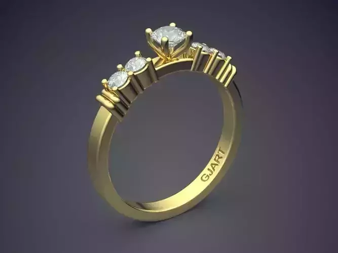 Ring With Diamonds Gjart A-91 3D print model