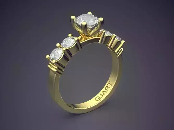 Ring With Diamonds Gjart A-90 3D print model
