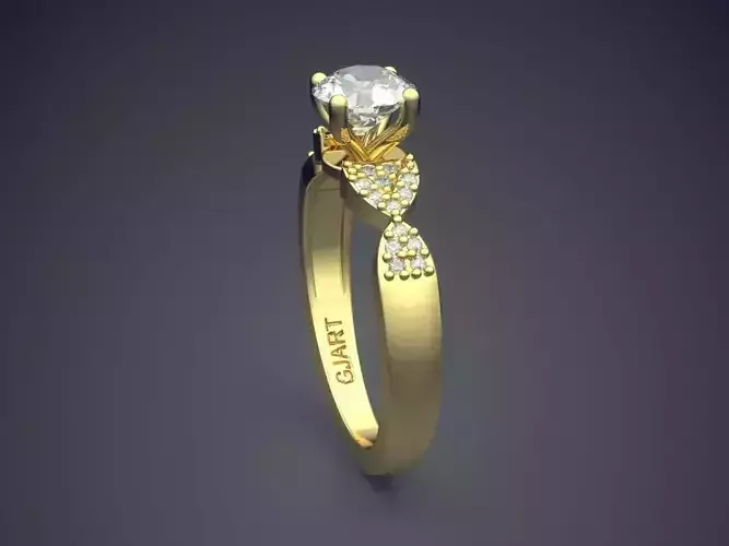 Detailed Ring With Diamonds Gjart A-86