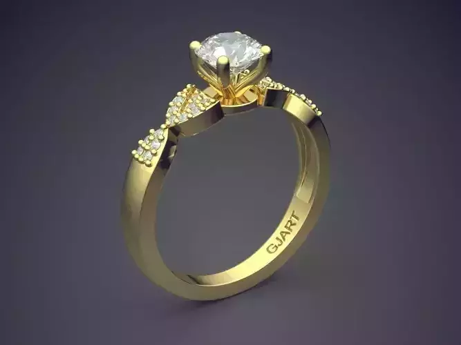 Detailed Ring With Diamonds Gjart A-86