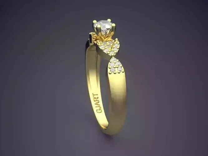 Detailed Ring With Diamonds Gjart A-85