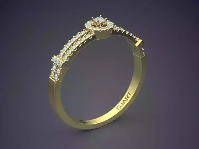 Ring With Diamonds Gjart A-83 3D print model