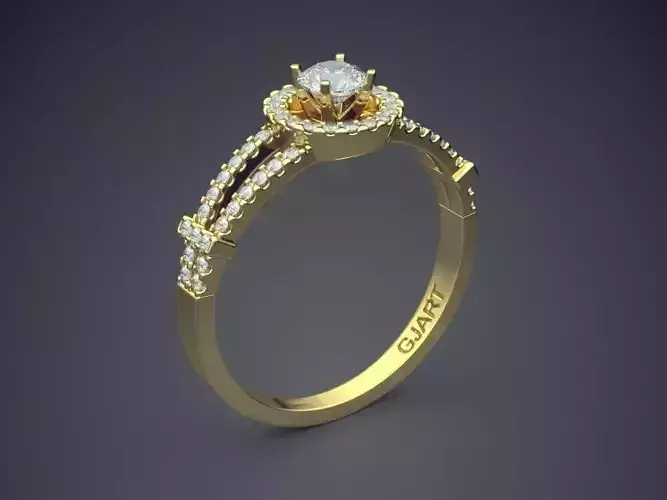 Ring With Diamonds Gjart A-82 3D print model