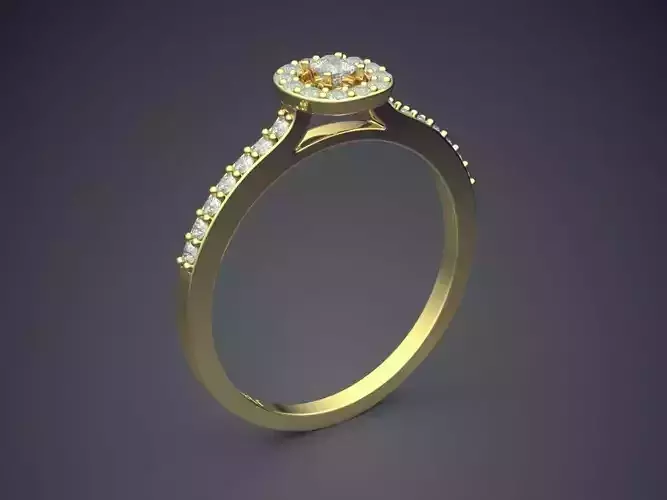 Ring With Diamonds Gjart A-80 3D print model