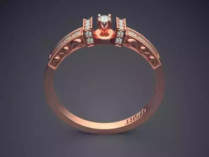 Detailed Ring With Diamonds Gjart A-72
