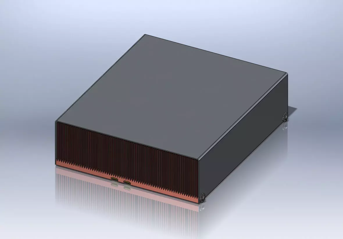Copper Bonded Fin IGBT Ducted Cooler Free 3D model_0