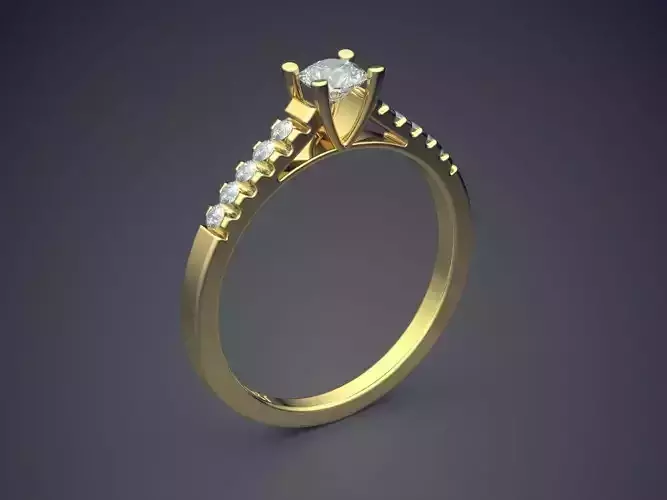 Ring With Diamonds Gjart A-62 3D print model
