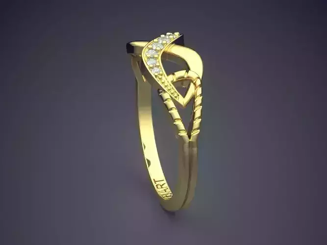 Infinity Shape Ring With Diamonds Gjart A-585