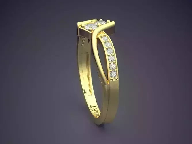 Engagement Ring With Diamonds Gjart A-581